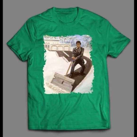 Tony Montana Snow Plow The Yayo Road Christmas Mashup Shirt - Picture 2 of 4